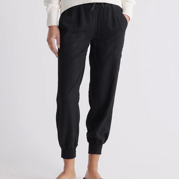 Quince Pants - Quince Vintage Wash Tencel Utility Jogger Pants Black Size Small NEW